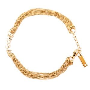 SAINT LAURENT YSL Cassandra monogram chain bracelet